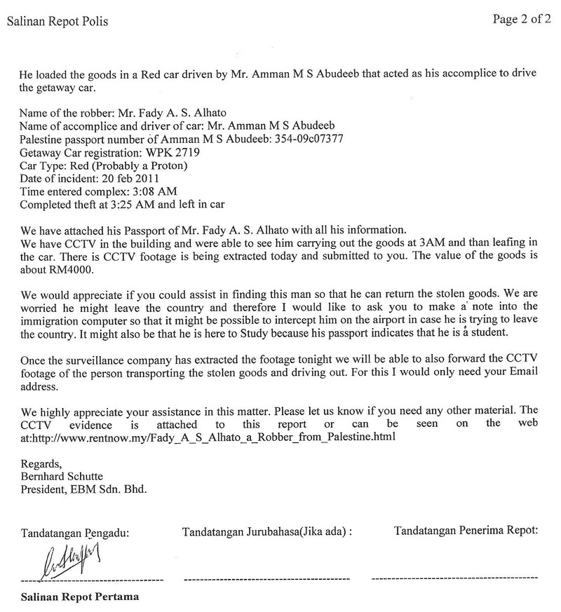 Police Reports for Fady A. S. Alhato and Amman M S Abudeeb - Page2